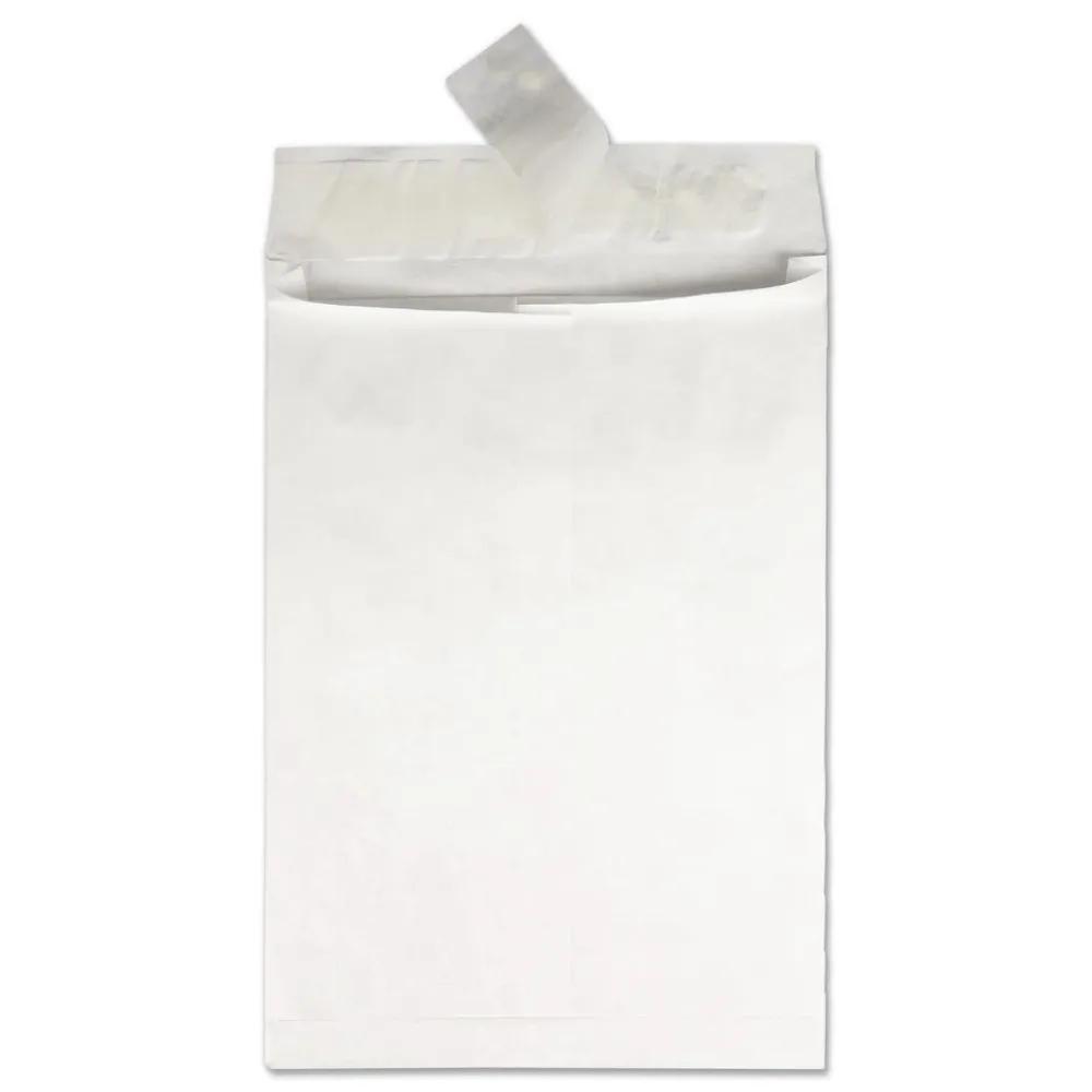 Best 12 in. x 16 in. No. 15-1/2 Lightweight 14 lbs. Tyvek Open End Expansion Mailers - White (100/Carton) Pens, Pencils & Markers