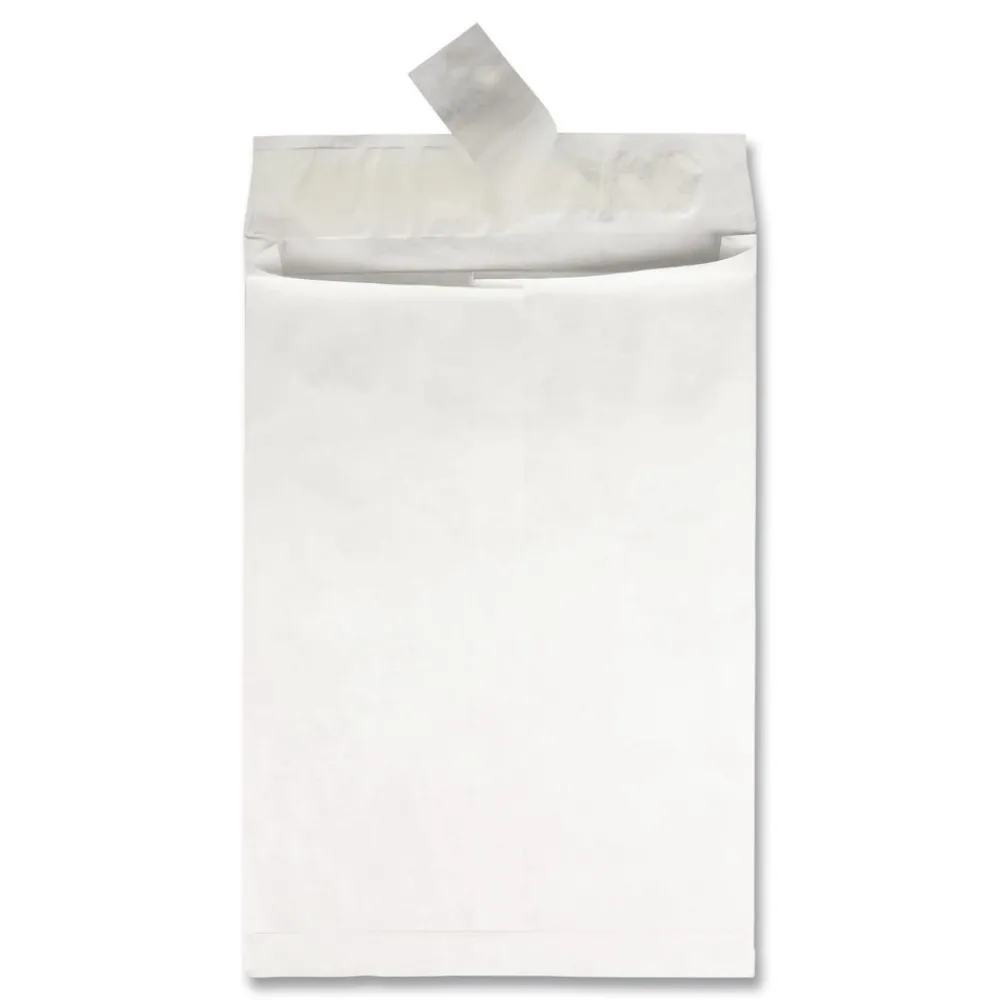Best Tyvek 10 x 13 18 lb. Heavyweight Square Flap Open End Expansion Mailers - White (100/Carton) Mailing, Packing & Shipping