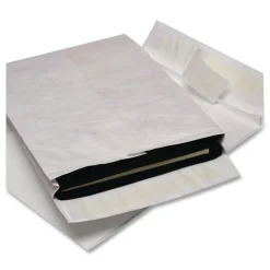 Best Tyvek 10 x 13 18 lb. Heavyweight Square Flap Open End Expansion Mailers - White (100/Carton) Mailing, Packing & Shipping