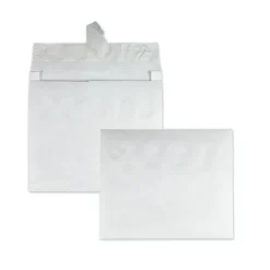Clearance Tyvek 12 x 16 14 lb. Lightweight Square Flap Open End Expansion Mailers - White (100/Carton) Mailing, Packing & Shipping
