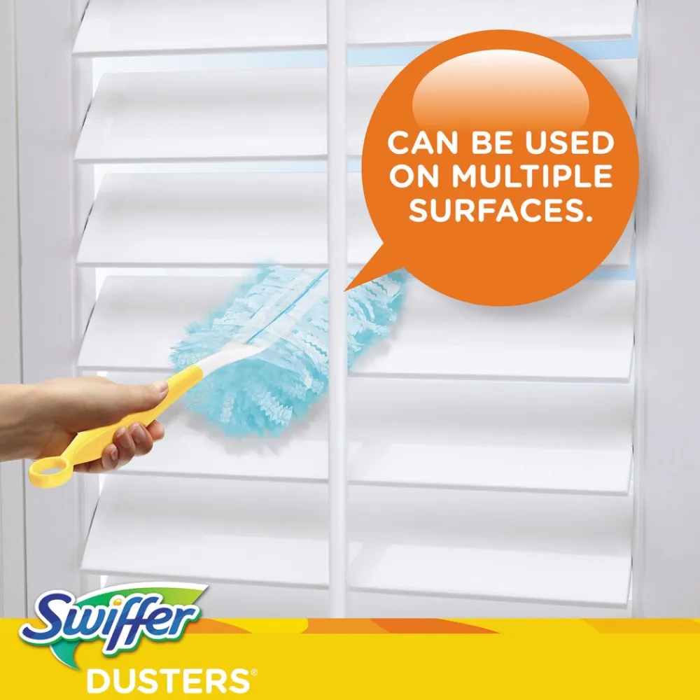 New 2 in. x 6 in. Dust Lock Fiber Refill Dusters - Light Blue (72/Carton) Cleaning & Janitorial Supplies