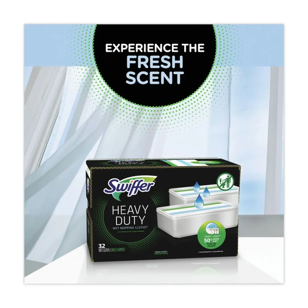 10 in. x 8 in. Heavy-Duty Wet Refill Cloths - Open Window Fresh (120/Carton) Cleaning & Janitorial Supplies