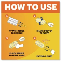 New Heavy Duty 1 Handle with 12 Duster Refills Starter Kit (1 Kit/Carton) Cleaning & Janitorial Supplies