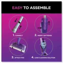 Online WetJet 11.3 in. x 5.4 in. Head Mop Starter Kit with 10 Pads and 1 Cleaner - Silver Handle (1/Carton) Cleaning & Janitorial Supplies