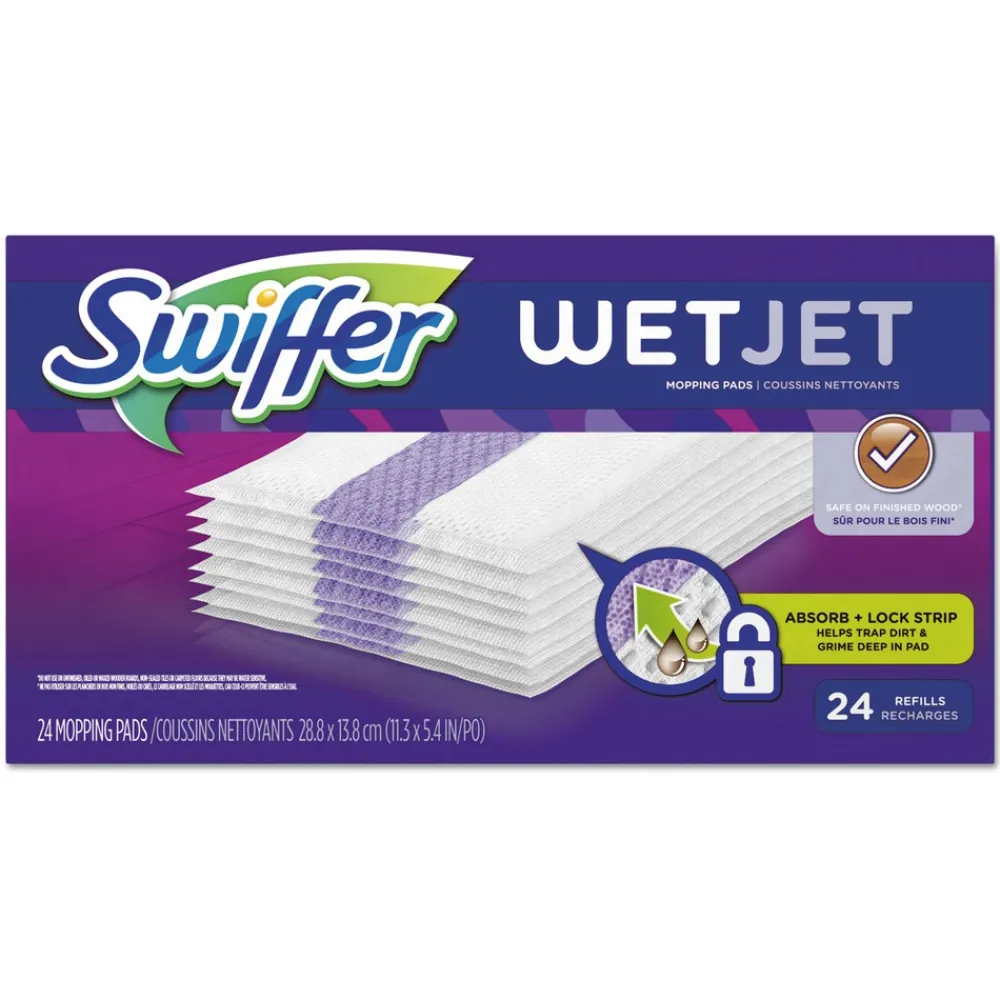 WetJet 11.3 in. x 5.4 in. System Cloth Refills - White (24-Piece/Box, 4 Boxes/Carton) Cleaning & Janitorial Supplies