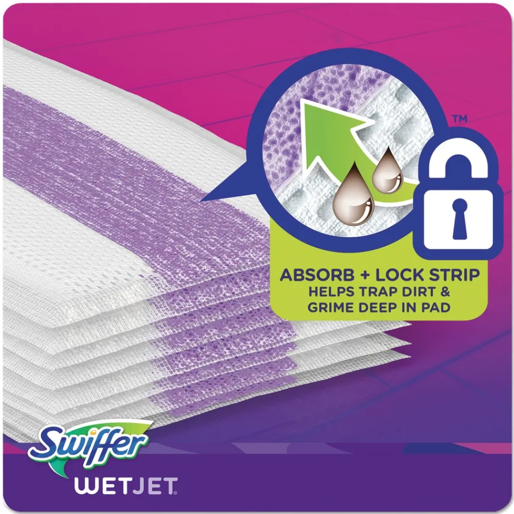 WetJet 11.3 in. x 5.4 in. System Cloth Refills - White (24-Piece/Box, 4 Boxes/Carton) Cleaning & Janitorial Supplies