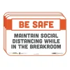 Online BeSafe Messaging 9 in. x 6 in. Repositionable Wall/Door Signs - White (3/Pack) Floor Signs