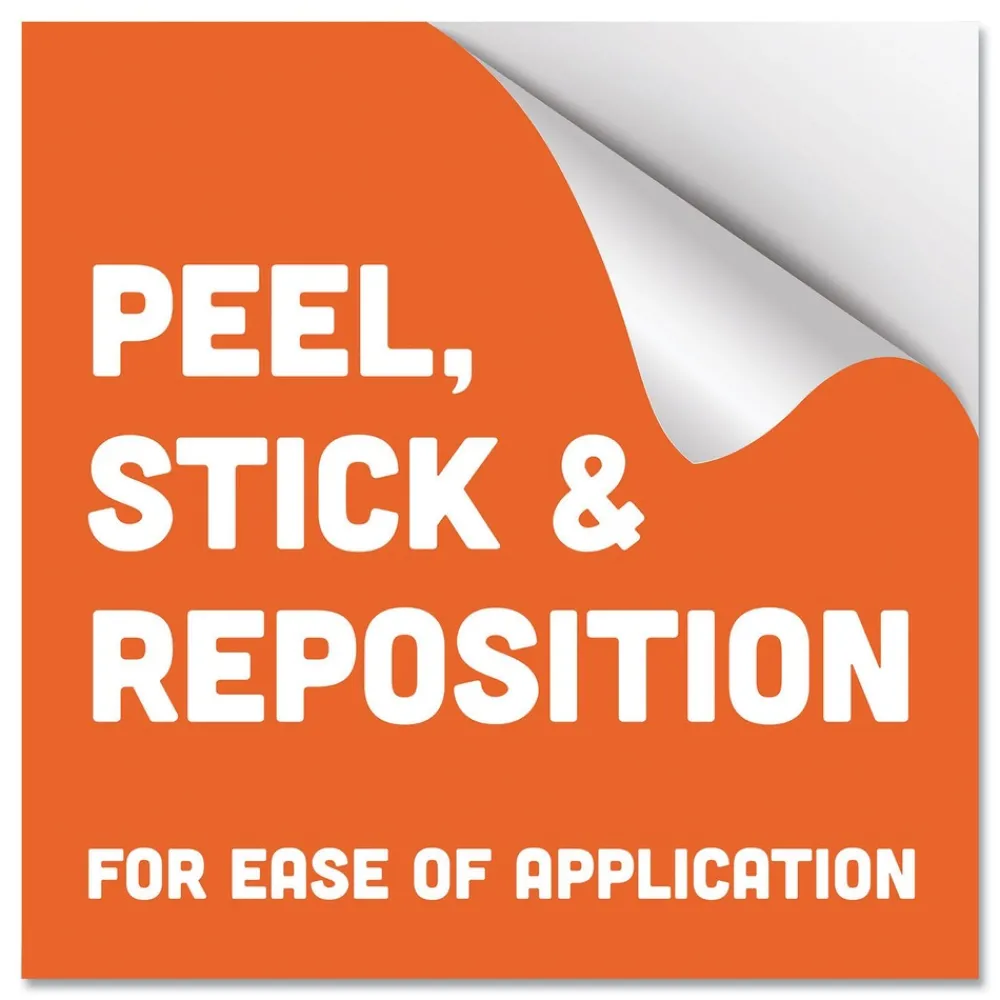 Online BeSafe Messaging 9 in. x 6 in. Repositionable Wall/Door Signs - White (3/Pack) Floor Signs