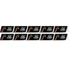 Online BeSafe Messaging 8 in. x 3.87 in. Table Top Tent Card - Black (10/Pack) Floor Signs