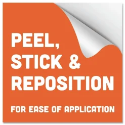 Online BeSafe Messaging 8 in. x 3.87 in. Table Top Tent Card - Black (10/Pack) Floor Signs