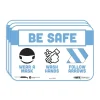 BeSafe Messaging 9 in. x 6 in. Education Wall Signs - Blue/White (3/Pack) Floor Signs