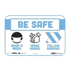 BeSafe Messaging 9 in. x 6 in. Education Wall Signs - Blue/White (3/Pack) Floor Signs