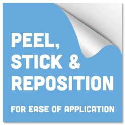 BeSafe Messaging 9 in. x 6 in. Education Wall Signs - Blue/White (3/Pack) Floor Signs