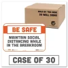 Online BeSafe Messaging 9 in. x 6 in. Repositionable Wall/Door Signs - White (30/Carton) Floor Signs