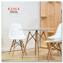 Online BeSafe Messaging 9 in. x 6 in. Repositionable Wall/Door Signs - White (30/Carton) Floor Signs