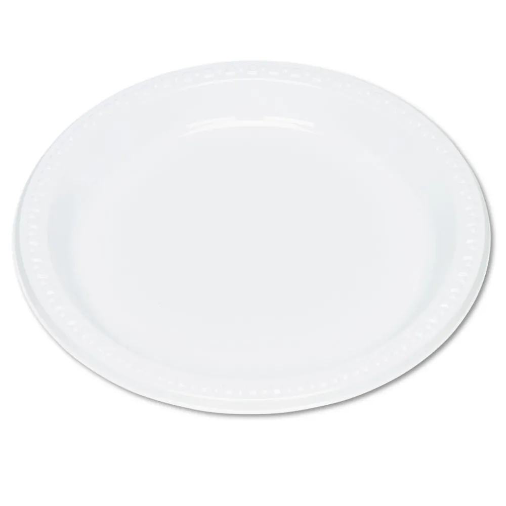 Best 9 in. Diameter Plates Plastic Dinnerware - White (500/Carton) Tabletop And Serveware