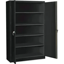New 48 in. x 18 in. x 78 in. Assembled Jumbo Steel Storage Cabinet - Black Office Furniture & Lighting