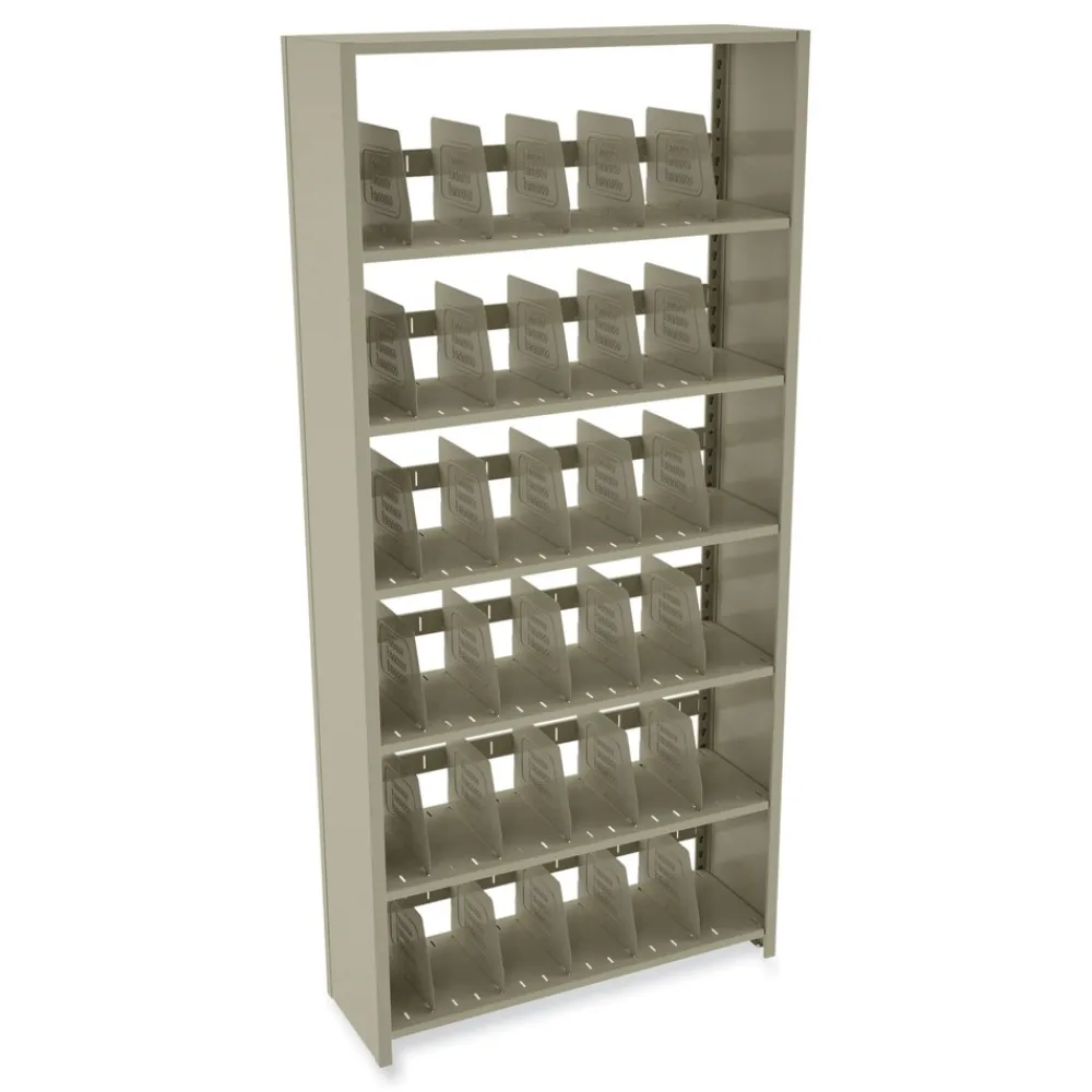 Best 36 in. x 12 in. x 76 in. Snap-Together Steel Six-Shelf Closed Starter Set - Sand Office Furniture & Lighting