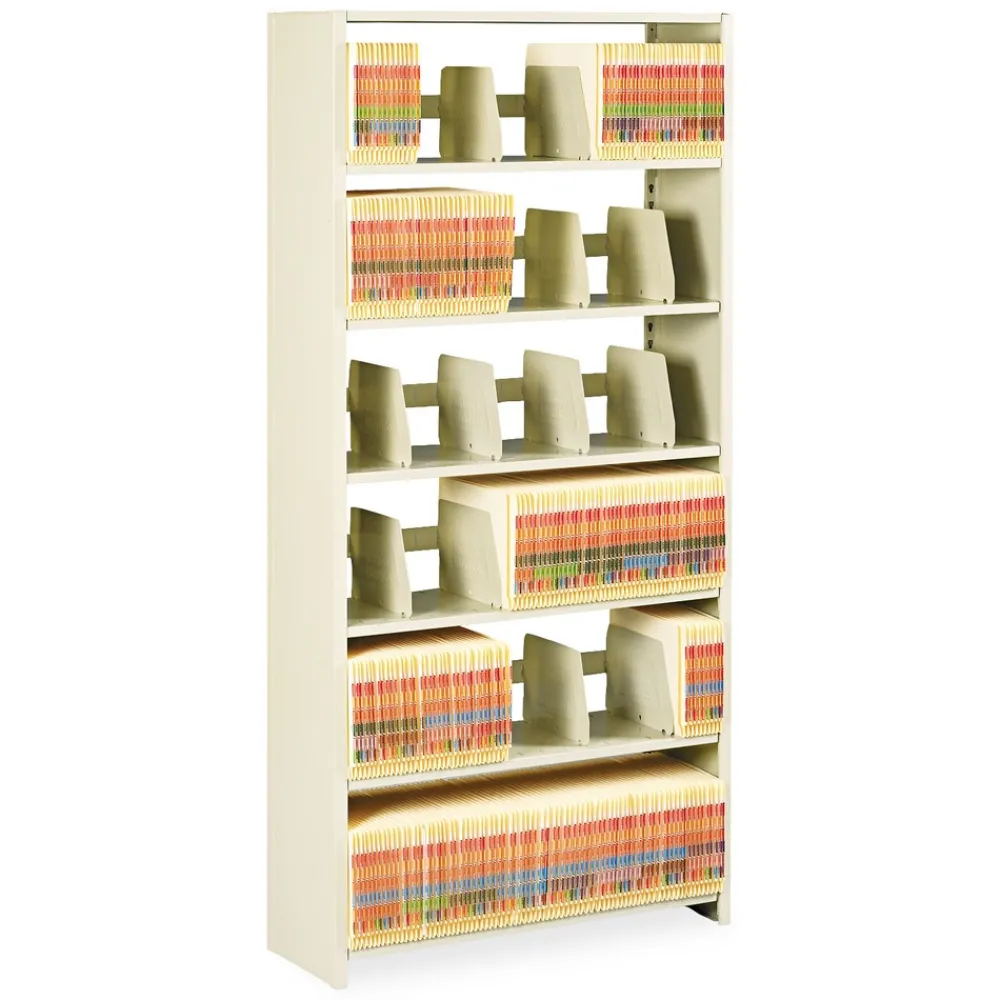 Best 36 in. x 12 in. x 76 in. Snap-Together Steel Six-Shelf Closed Starter Set - Sand Office Furniture & Lighting