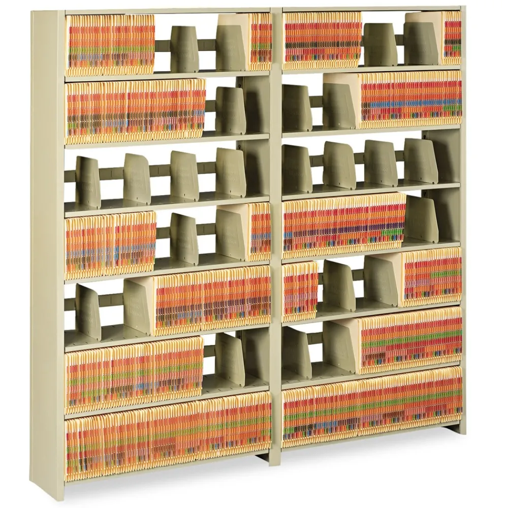 Best 36 in. x 12 in. x 76 in. Snap-Together Steel Six-Shelf Closed Starter Set - Sand Office Furniture & Lighting