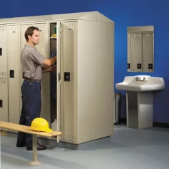 New 36 in. x 18 in. x 72 in. Triple Stack Double Tier Locker - Medium Gray Office Furniture & Lighting