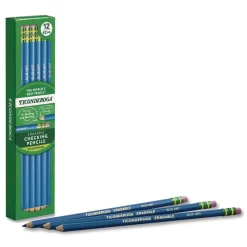 New 2.6 mm 2B (#2) Erasable Colored Pencils - Blue Lead/Blue Barrel (12/Pack) Pens, Pencils & Markers
