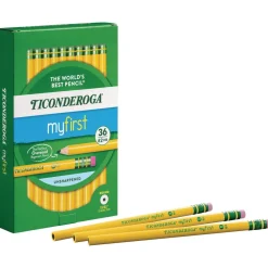 Best 3.6 mm HB (#2) My First Woodcase Pencil with Eraser - Black Lead, Yellow Barrel (36/Pack) Pens, Pencils & Markers