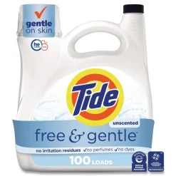 Free and Gentle 132 oz HE Compatible Liquid Laundry Detergent (4/Carton) Cleaning & Janitorial Supplies