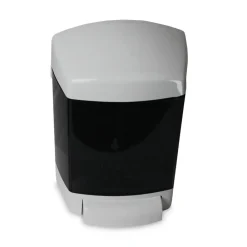 New 4 in. x 6.63 in. x 9 in. 50 oz. Clear Choice Bulk Soap Dispenser - White Cleaning & Janitorial Supplies
