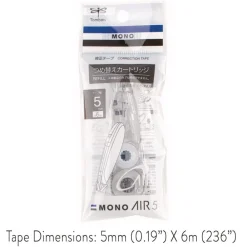 Hot MONO Air 0.19 in. x 236 in. Refill Pen-Type Correction Tape - Clear Applicator Pens, Pencils & Markers