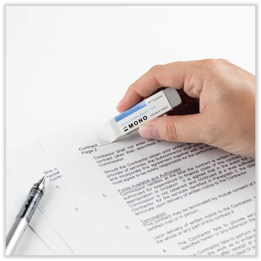 Outlet Rectangular Block Sand and Rubber Eraser for Pencil/Ink Marks - White/Medium Pens, Pencils & Markers