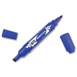 Best Mono Twin Fine/Broad Tips Bold Permanent Marker - Blue (10/Box) Pens, Pencils & Markers