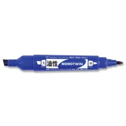 Best Mono Twin Fine/Broad Tips Bold Permanent Marker - Blue (10/Box) Pens, Pencils & Markers