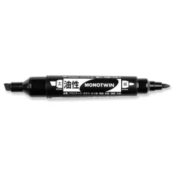 Outlet Mono Twin Fine/Broad Tips Bold Permanent Marker - Black (10/Box) Pens, Pencils & Markers