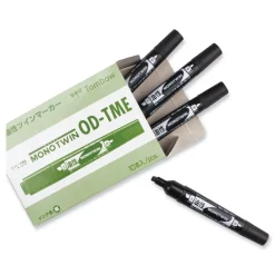 Outlet Mono Twin Fine/Broad Tips Bold Permanent Marker - Black (10/Box) Pens, Pencils & Markers