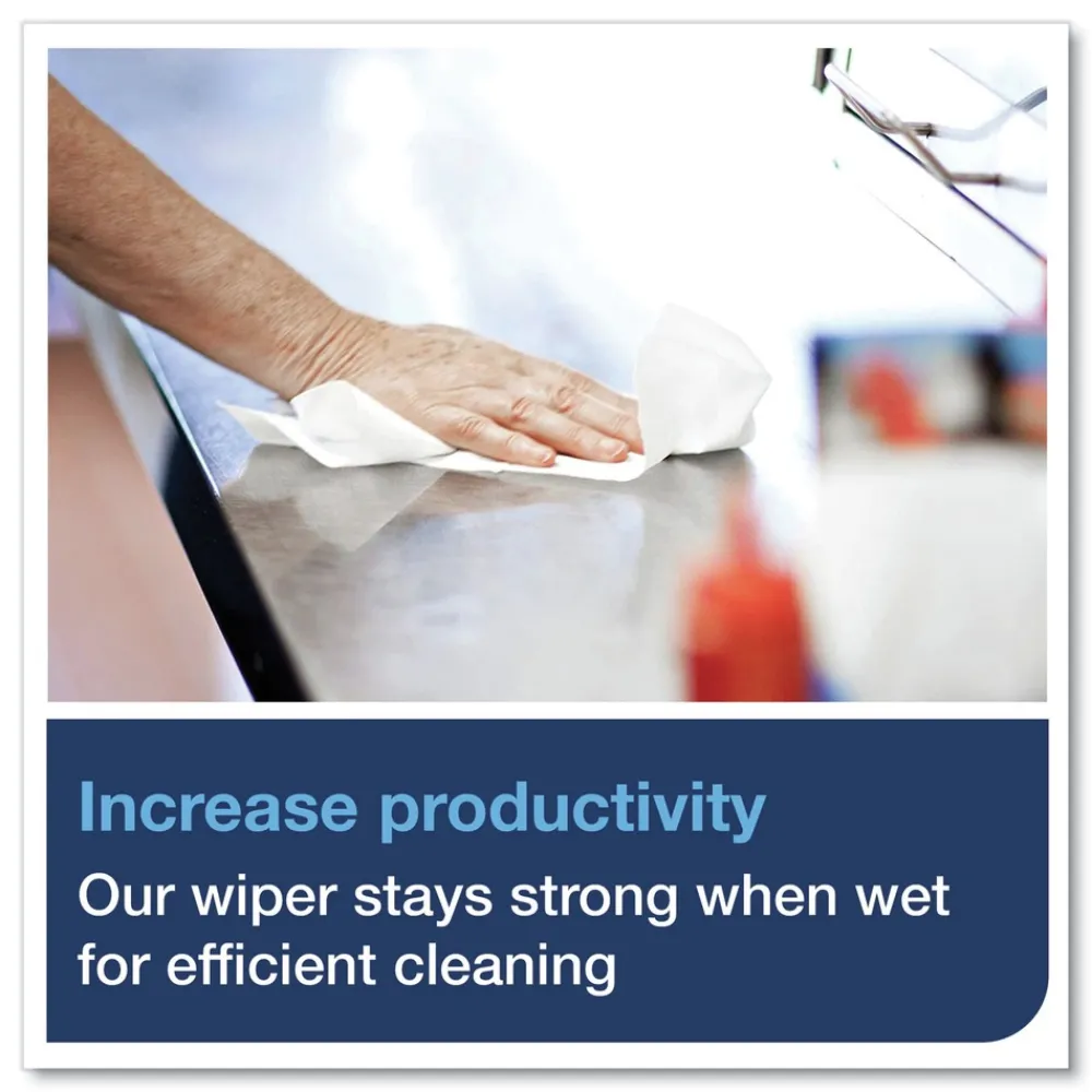 Sale 192136 1/4 Fold 1-Ply 12.5 in. x 13 in. Heavy-Duty Paper Wiper - White (16/Carton) Paper & Dispensers