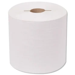 Best 7170630 7.5 in. x 600 ft. 1-Ply Premium Notched Hand Towel Roll - White (6 Rolls/Carton) Cleaning & Janitorial Supplies