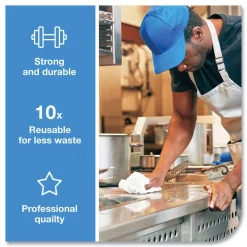 Online 192815 13 in. x 21 in. 1-Ply 2 in 1 Wiper - White (120/Carton) Cleaning & Janitorial Supplies