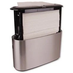 Best 302030 12.68 in. x 4.56 in. x 7.92 in. Xpress Countertop Towel Dispenser - Stainless Steel/Black Paper & Dispensers