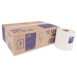 121204 Centerfeed 7.6 x 11.8 2-Ply Hand Towel - White (6/Carton) Paper & Dispensers