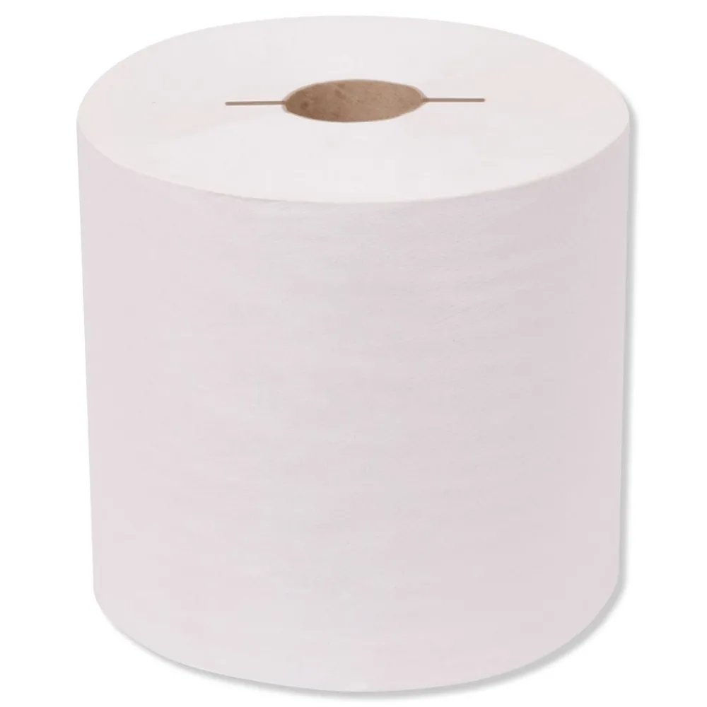 Outlet 7.5 in. x 630 ft. Universal Notched Hand Towel Roll - White (6 Rolls/Carton) Cleaning & Janitorial Supplies