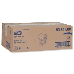 New 7.5 in. x 630 ft. Universal Notched Hand Towel Roll - White (6 Rolls/Carton) Cleaning & Janitorial Supplies