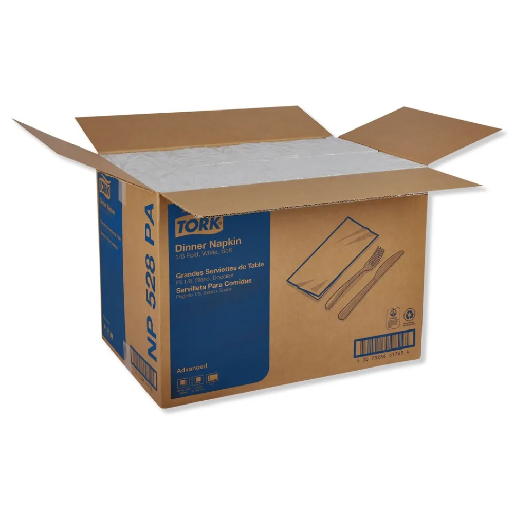 Best 15 in. x 17 in. 2-Ply 1/8-Fold Advanced Dinner Napkins - White (2800/Carton) Paper & Dispensers