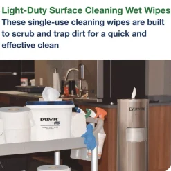 Best 8 in. x 6 in. 1-Ply Light-Duty Surface Cleaning Wet Wipe - Unscented, White (2 Rolls/Carton) Cleaning & Janitorial Supplies