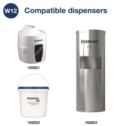 Best 8 in. x 6 in. 1-Ply Light-Duty Surface Cleaning Wet Wipe - Unscented, White (2 Rolls/Carton) Cleaning & Janitorial Supplies