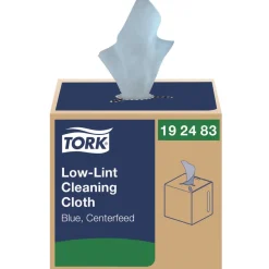 Clearance 15 in. x 15 in. 1-Ply Low-Lint Cleaning Cloth - Blue (4 Boxes/Carton) Cleaning & Janitorial Supplies