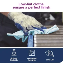 Clearance 15 in. x 15 in. 1-Ply Low-Lint Cleaning Cloth - Blue (4 Boxes/Carton) Cleaning & Janitorial Supplies