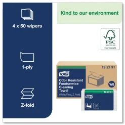 Sale 11.75 in. x 14.75 in. 1-Ply Small Pack Foodservice Cloth - Unscented/White/Red Stripe (4/Carton) Paper & Dispensers