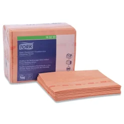 11.75 in. x 14.75 in. 1-Ply Small Pack Foodservice Cloth - Unscented/Red/Red Stripe (4/Carton) Paper & Dispensers|Cleaning & Janitorial Supplies