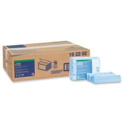 Outlet 11.75 in. x 14.75 in. 1-Ply Small Pack Foodservice Cloth - Unscented/Blue/Blue Stripe (4/Carton) Paper & Dispensers|Cleaning & Janitorial Supplies